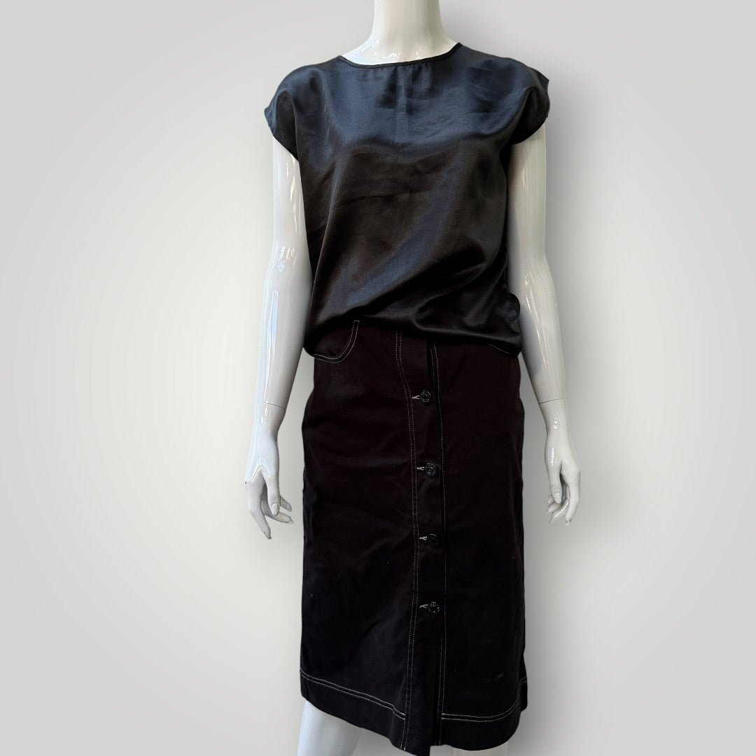 SEE BY CHLOÉ / high Rise Denim Skirt / black / 38 (3916725749262065512)
