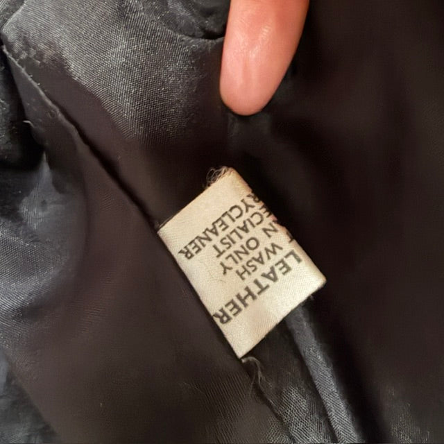 1980s aussie vintage / ELLA MIRO SYDNEY / tan leather biker jacket / s (3917331810889777696)