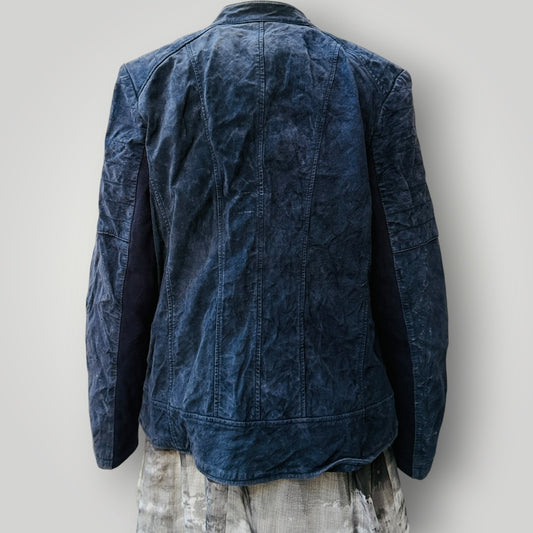 CAPTURE / blue suede / leather jacket / 16 (3917700363248003447)