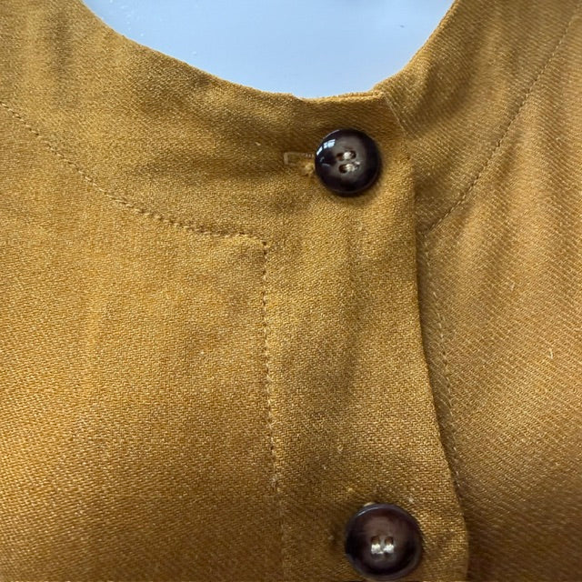 WIDDESS / mustard wool dress or jacket / 12 / made in nz (3917951822519970236)