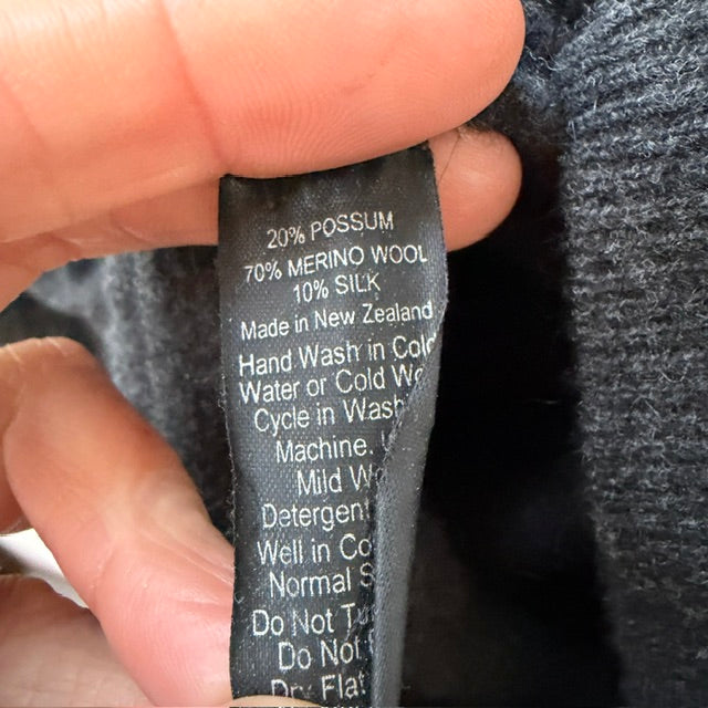 NATIVEWORLD / merino possum silk grey jumper / M (3918290051133663982)