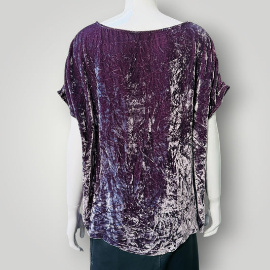 DAVID POND / silk velvet top in purple / 16 (3919247878695316949)