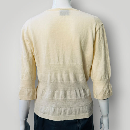 SABATINI / sweetest wool cardigan top / m / made in nz (3919247886381900584)