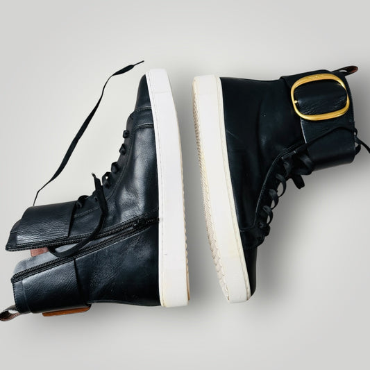 See By Chloé / Benares / black leather high-top sneakers / 39 (3919746164352147735)