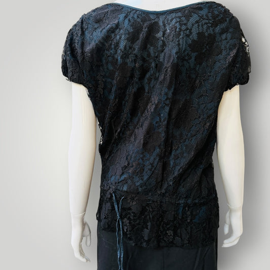 POETIC JUStICE / lace + silk top / s (3920179594373092775)