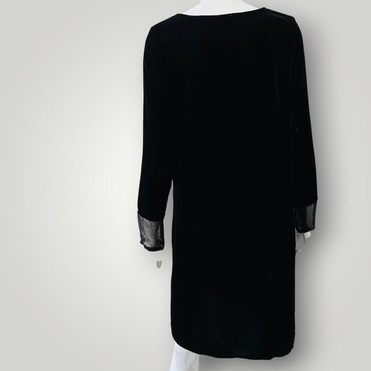Y2k nz vintage / HONEY CHILD / silk velvet dress / 10 (3920179608325035988)