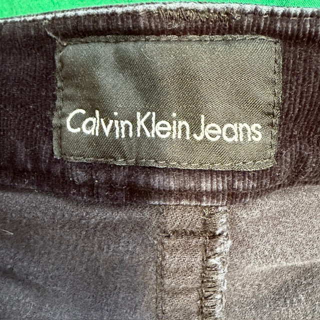 CALVIN KLEIN / black corduroy skinnies / 28 (3920355074358496414)
