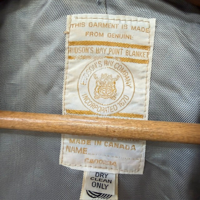 1970s vintage / Hudson’s Bay Company Point Blanket Car Coat / made in canada (3920711454859431654)