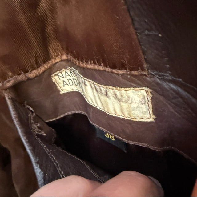 1970s vintage / Leather safari jacket / s/m (3920711466738494018)