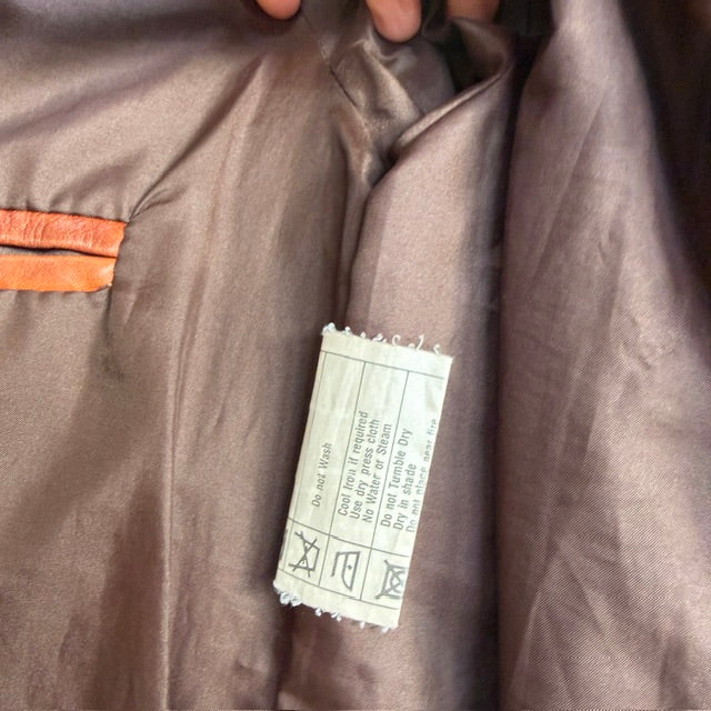 1980s NZ vintage / Morrisons Australia / leather car coat / rare / 34 (3920963862382293522)