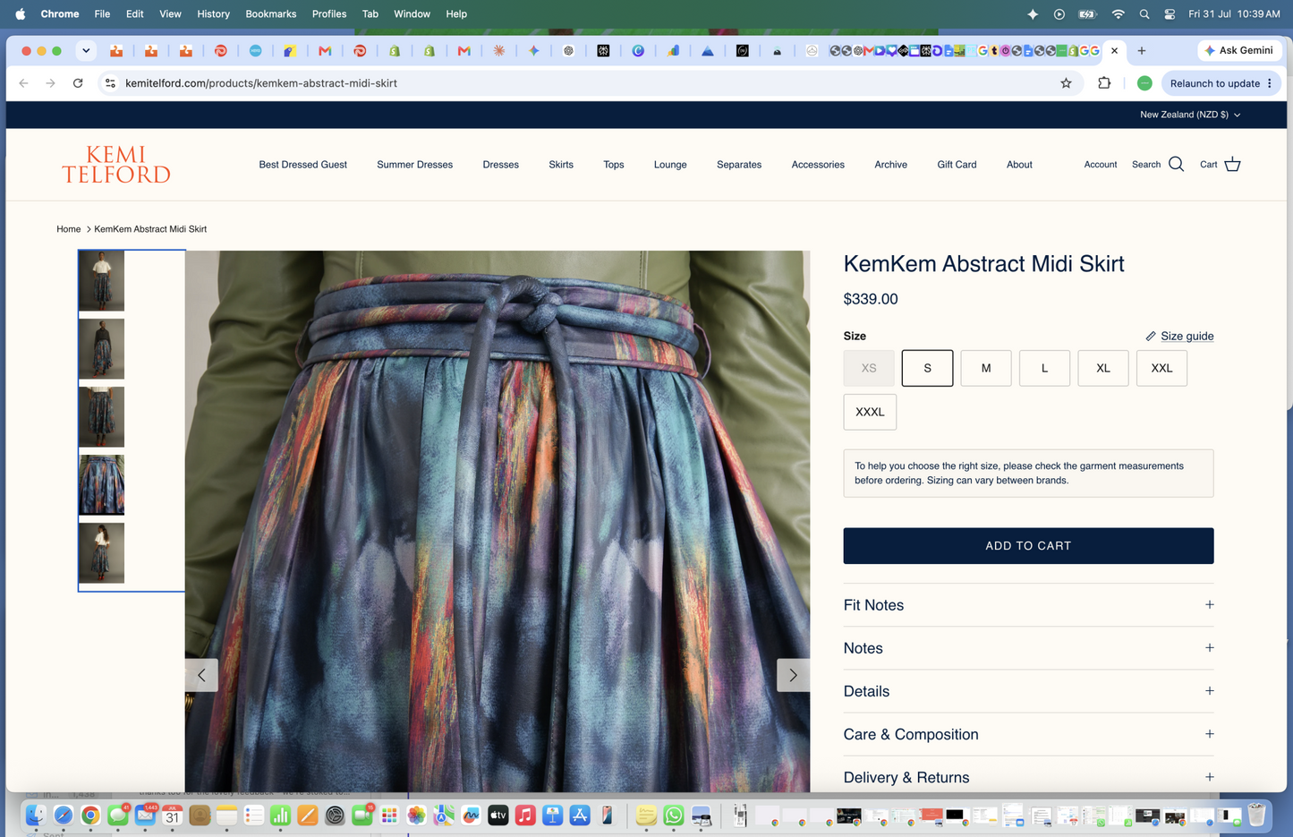 Kemi Telford / Abstract Midi Skirt / s (3921048010528067528)