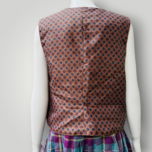1990s nz vintage / THORNTON HALL / waistcoat / s (3922094268651919455)