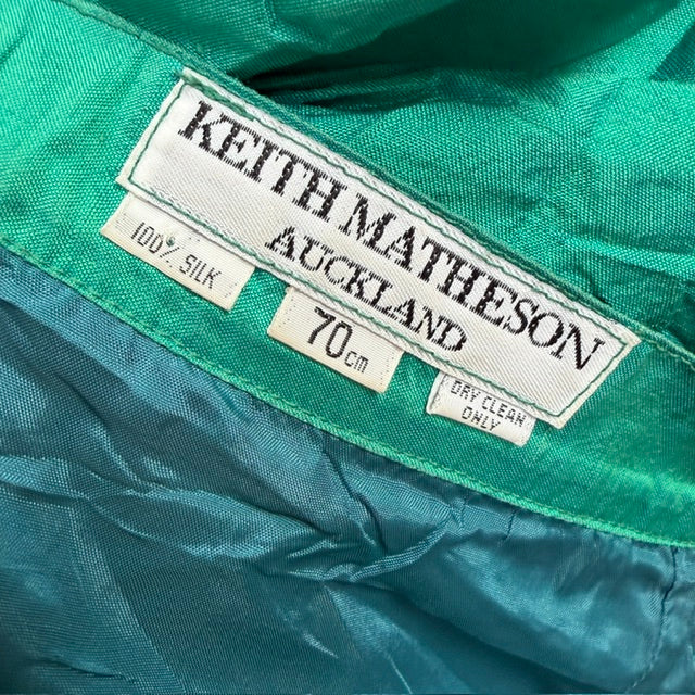 1990s vintage / KEITH MATHESON / silk skirt / s (3923222394584211364)
