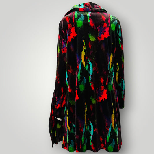 LIFESPACE / artistic velvet coat / multi coloured / s/m (3923740338792079084)