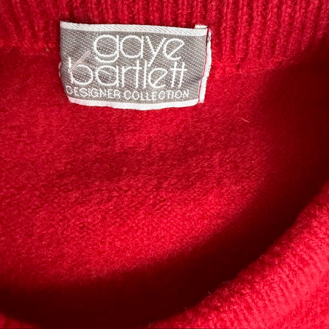 1990s vintage / GAYE BARTLETT / red wool jumper / s (3923894457337869637)