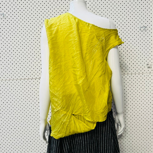 HUA / 100% silk tank / chartreuse / made in australia / 14 (3924008897975265582)