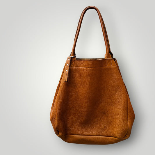 Création Cuir Flèche / unique artisanal bag in brown leather (3924432075409979162)