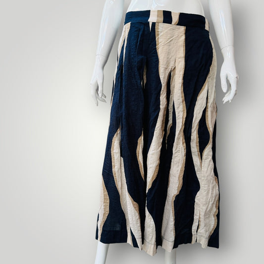 ANNE MARDELL / patterned skirt / 14 / made in nz (3924504309216555026)