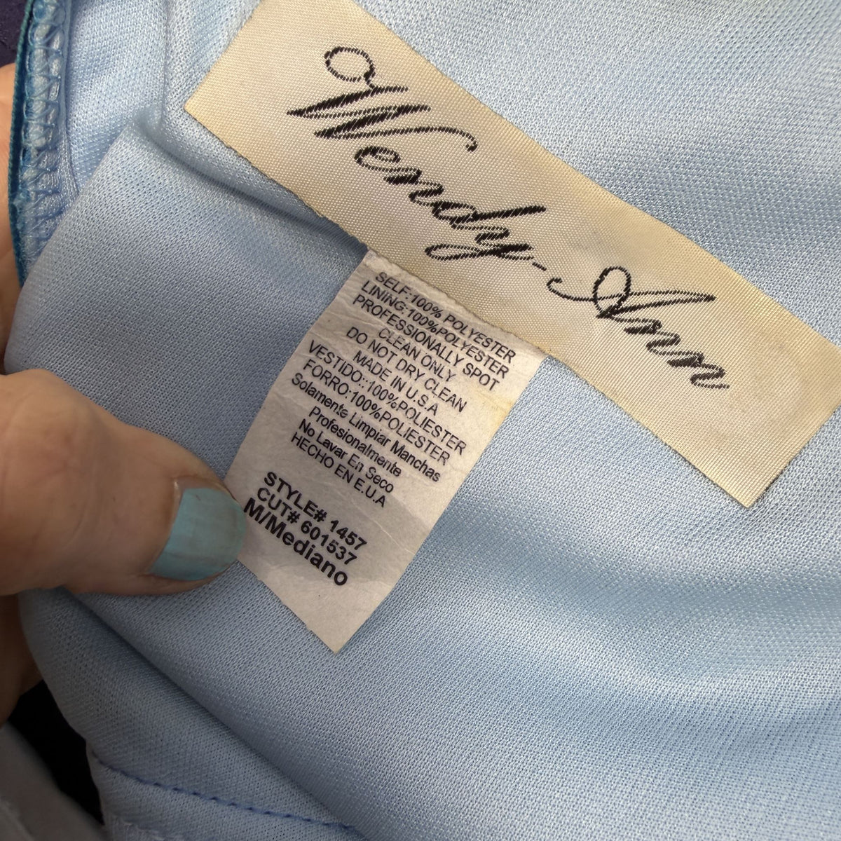 WENDY ANNE / full length formal gown / m / made in usa (3924525768867073102)