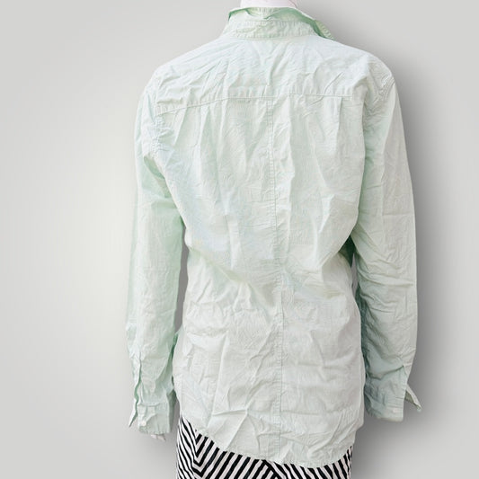 FRANK & EILEEN / mint green + white check cotton barry button-down shirt / L (3927449904426697119)