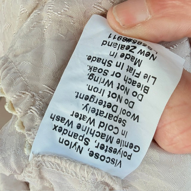 Annah S - Cream Tulle Ruffled Layered Midi Skirt - Y2k Vintage NZ Made - Size M (3927971131464092989)