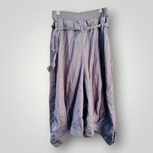 Y2k vintage / COP COPINE / grey pleated tie-waist harem pants / S (3927971370924067606)