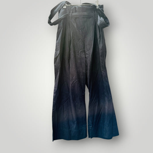 Studio W - Wide Leg High Waist Belted Trousers - Black - Size 12 (3928666417149698266)