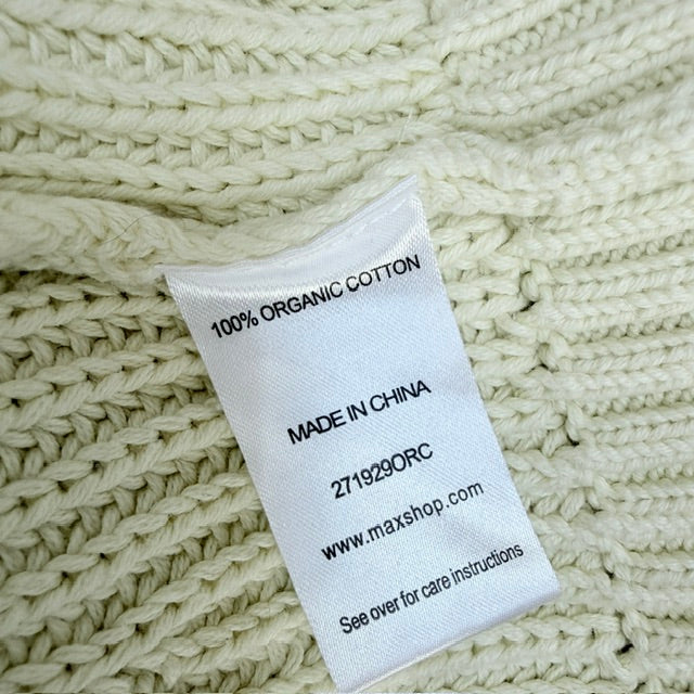 Max - Ribbed Organic Cotton Knit Sweater - Butter Yellow - Size L (3928749353529427374)
