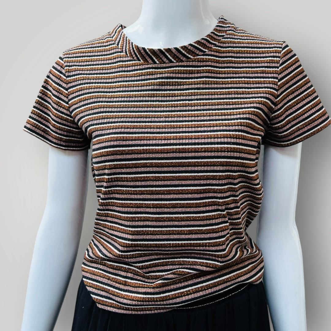 RUBY / striped tee / s / made in nz