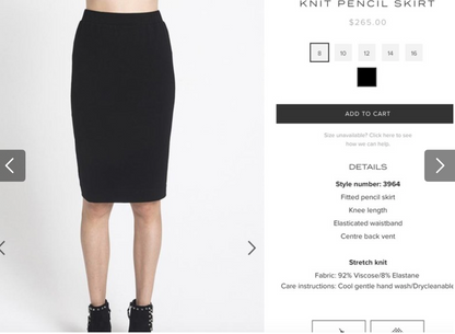 NZ DESIGNER / JANE DANIELS / pencil skirt / 8 (3767862042207207244)