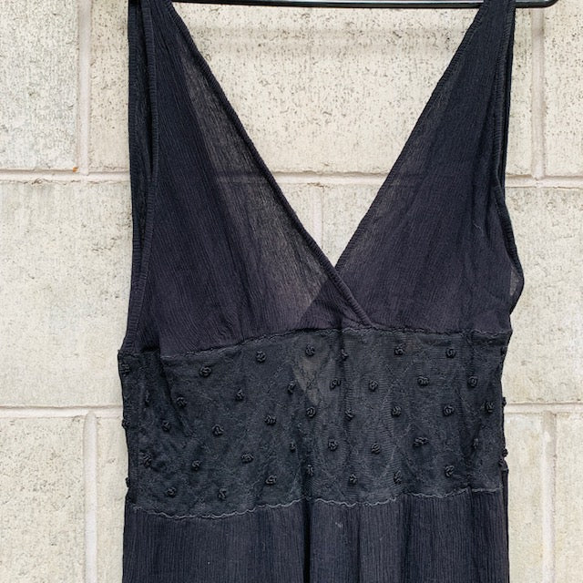 FLEUR WOOD / boho silk dress for repair / s (3771062092501241530)