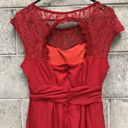 nz vintage / red maxi dress / M (3773312649822614740)