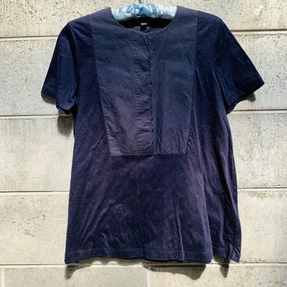 COS / scalloped navy top / XS (3777618066526841006)