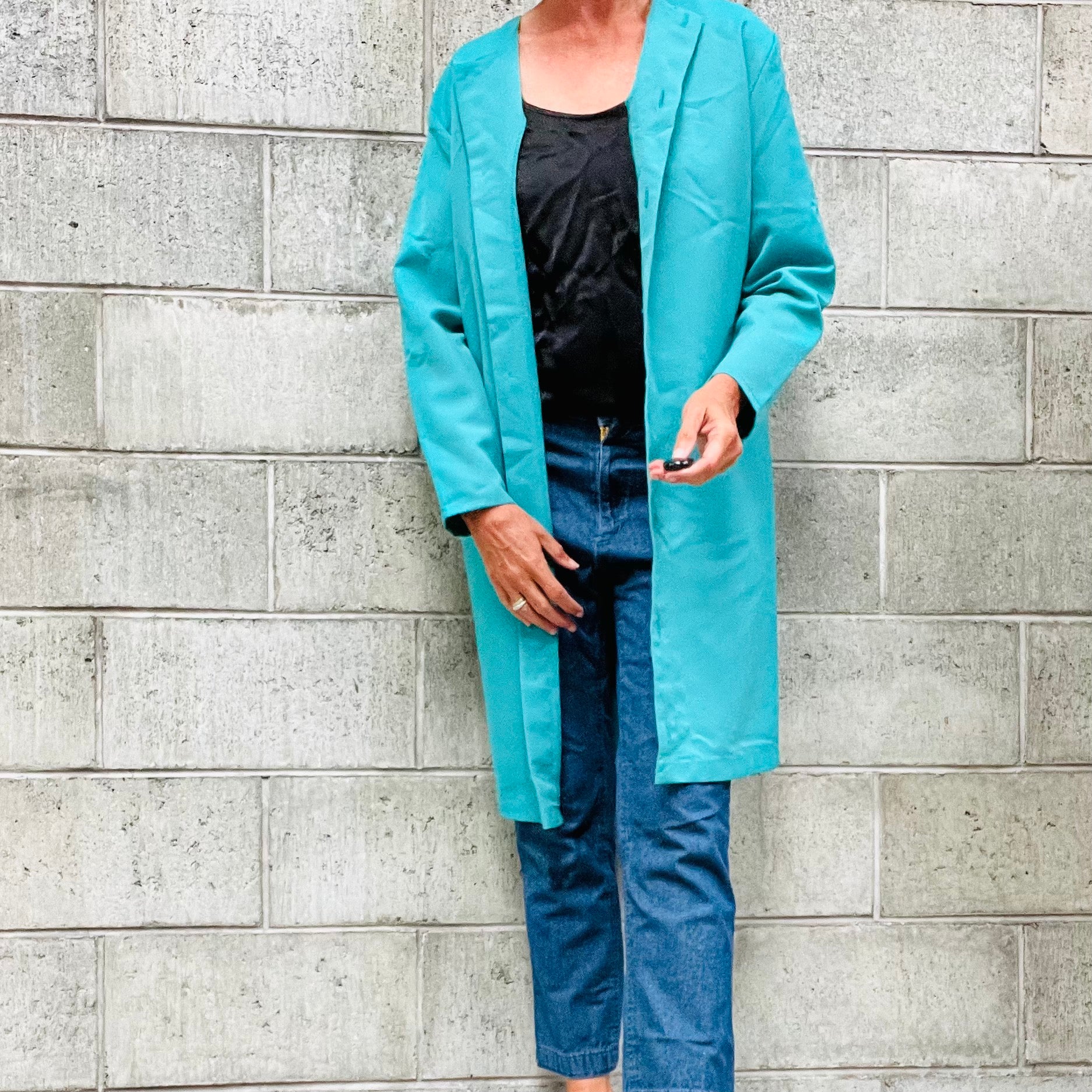 NZ VINTAGE / 80s SUZY duster dress / S (3779354826678818943)