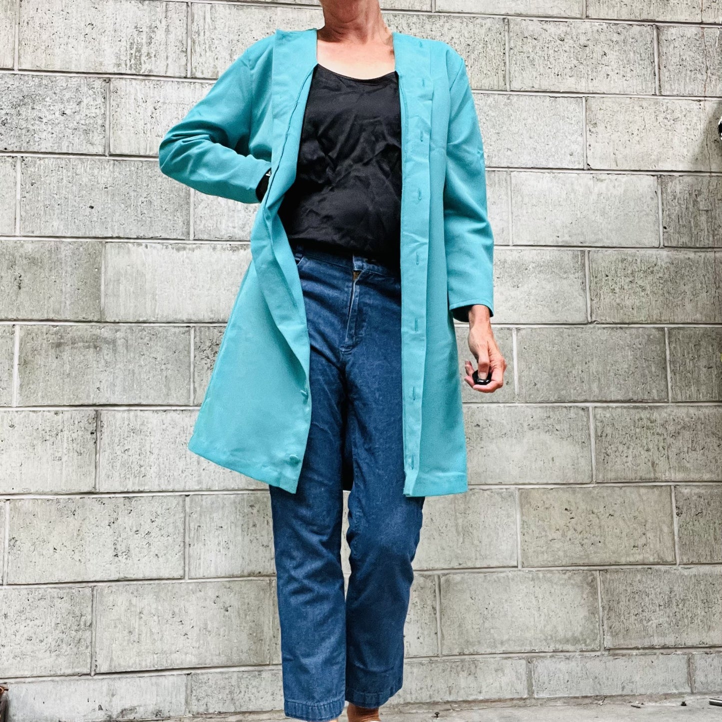NZ VINTAGE / 80s SUZY duster dress / S (3779354843146978134)