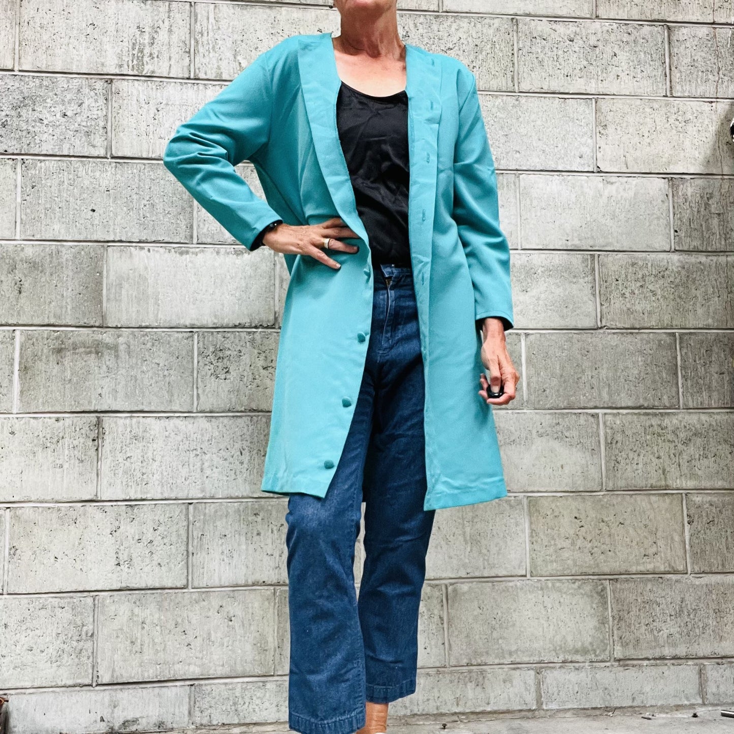 NZ VINTAGE / 80s SUZY duster dress / S (3779354856772885475)