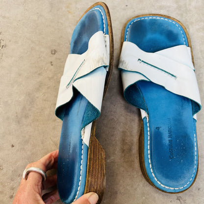 COSTUME NATIONAL / flat leather sandals / 38 (3780748536695797378)