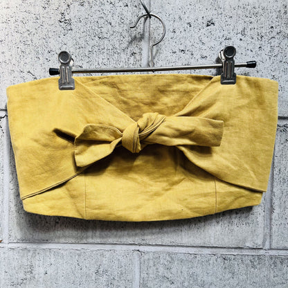 SUPERETTE / 'bow bodice' strapless linen bustier / S (3781160851942905938)