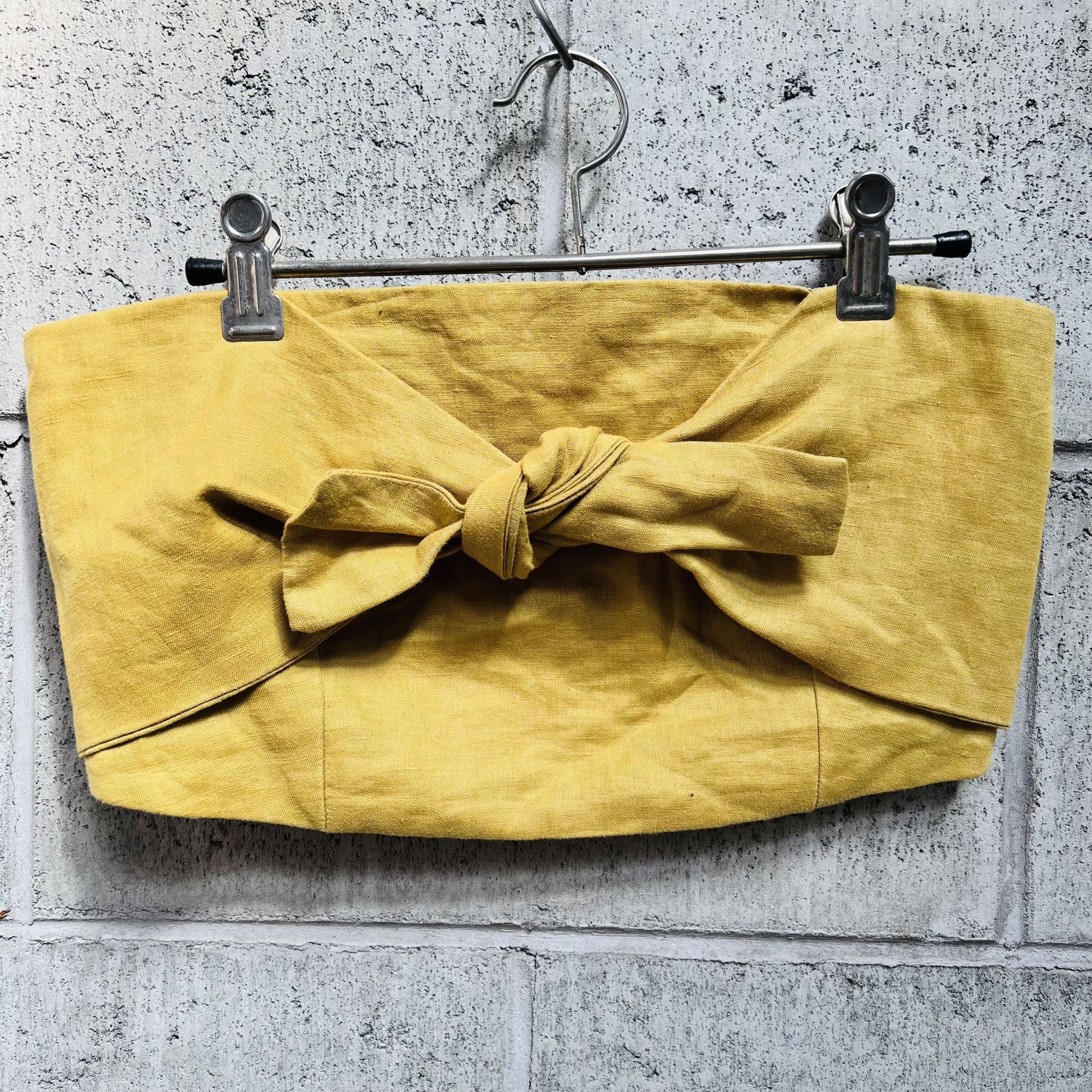 SUPERETTE / 'bow bodice' strapless linen bustier / S Tops & shirts