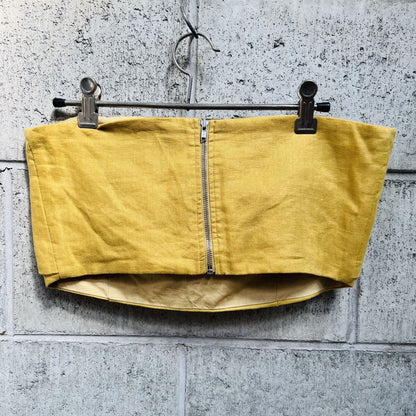 SUPERETTE / 'bow bodice' strapless linen bustier / S (3781160860466521205)