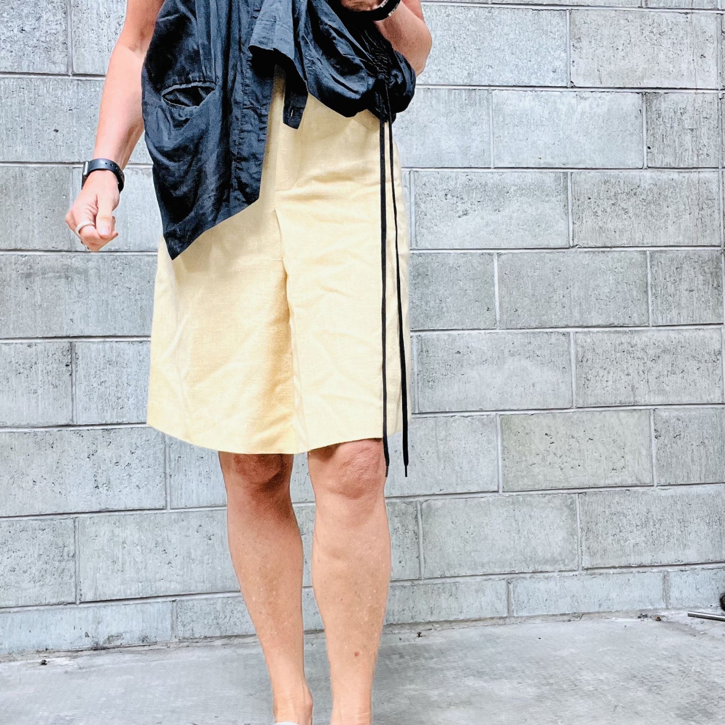 1970s NZ VINTAGE / handmade linen pencil skirt / s Vintage & retro