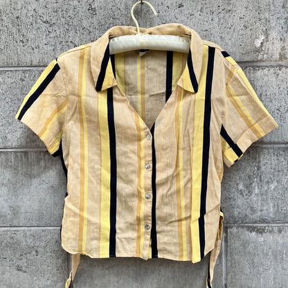 ZARA / crop cotton shirt / xs (3781884275064894396)