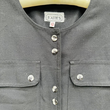 aussie vintage / KATIES military style shirt dress / 10 (3784350253035033781)