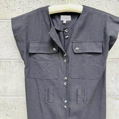 aussie vintage / KATIES military style shirt dress / 10 (3784350259324590866)