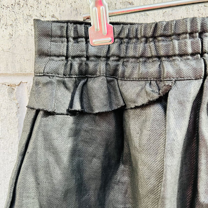 LONELY HEARTS / zip front linen mini skirt / s (3789201367727426078)