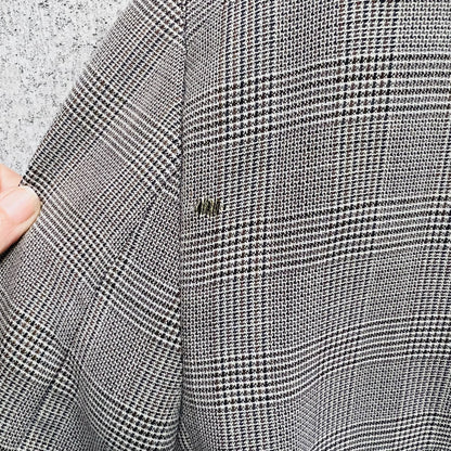 plaid wool blazer / david jones / R 116 (XXL) (3789978973180059253)