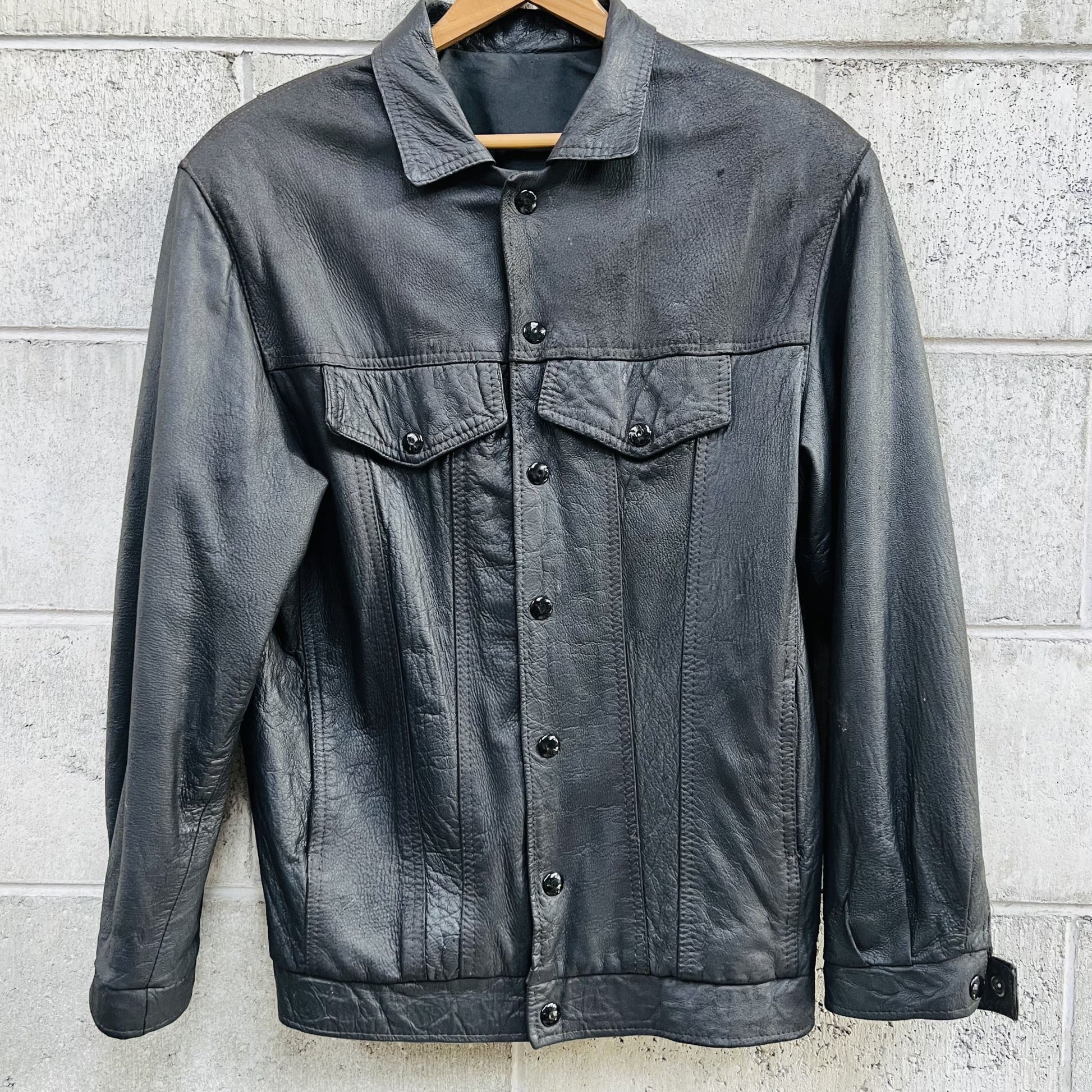 butter soft leather shirt / M (3791884924955739561)