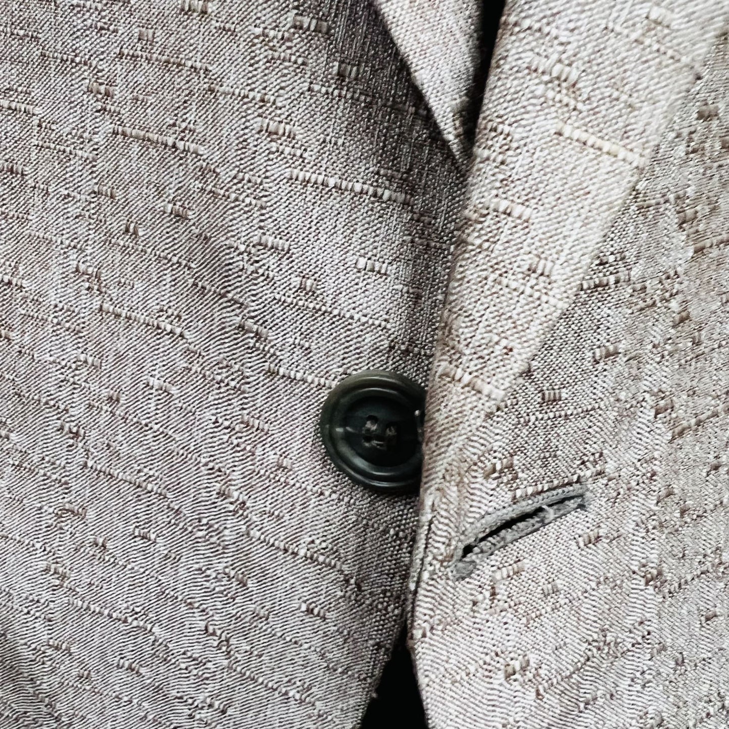 BENSON / shiny vintage beige blazer / S / made in NZ Jackets