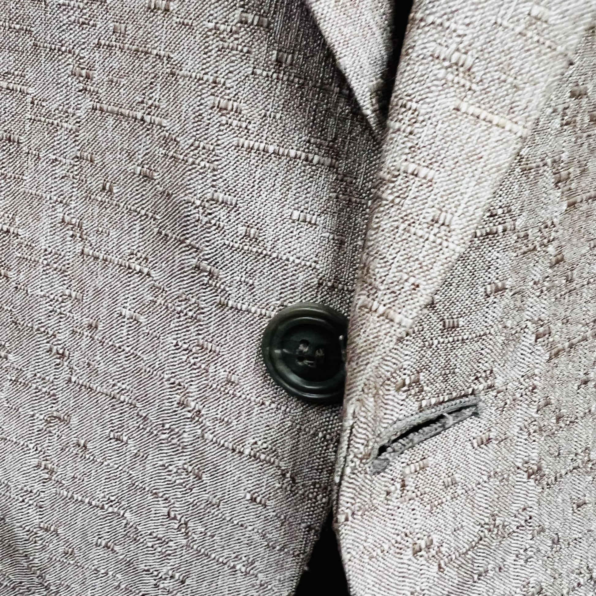 BENSON / shiny vintage beige blazer / S / made in NZ Jackets