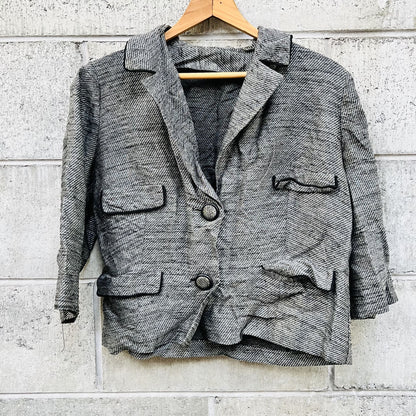 NZ VINTAGE / linen jacket / 12 (3792147178813870986)